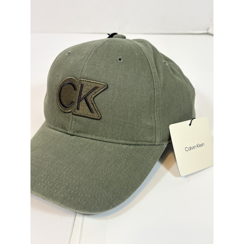 NWT Calvin Klein CAP Adjustable Hat Green Rare Unique Logo